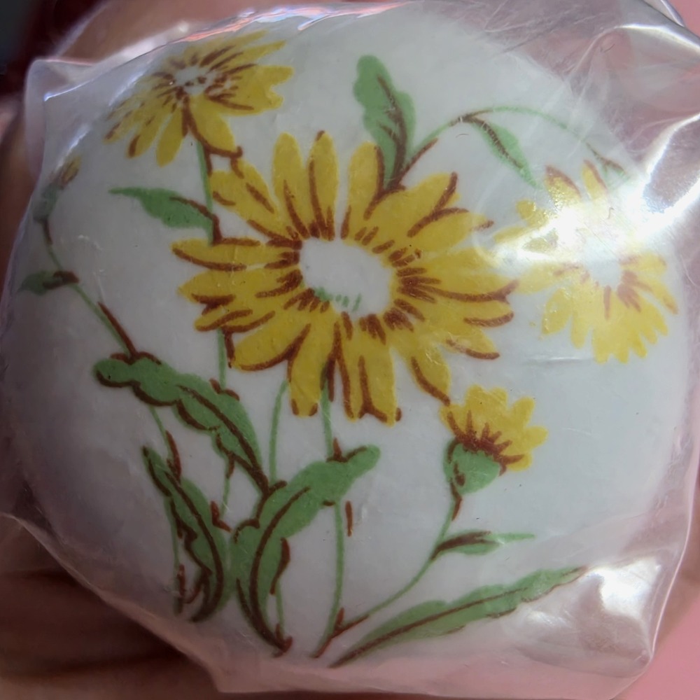 3 Amerock Allison Yellow Sunflower White Floral Round Knobs Cabinet 1-1/2 "